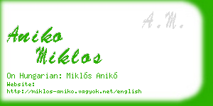 aniko miklos business card
